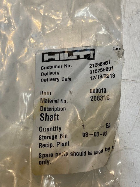 Hilti Conductivity Sensor 21288887 | 208316 | 7-3/8" Long 20mm Thread 14mm End