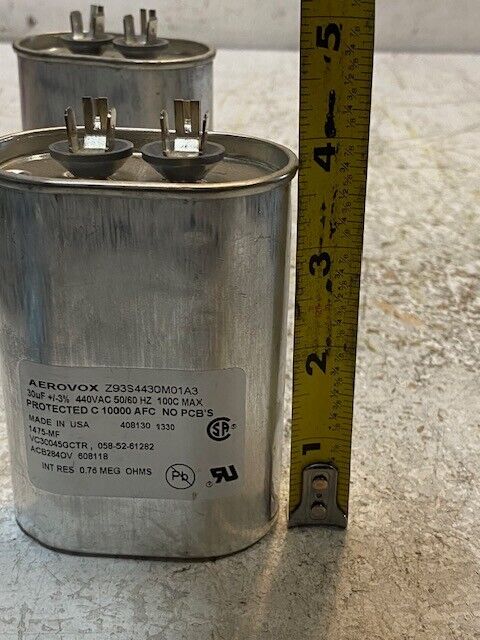 2 Quantity of Aerovox Capacitors Z93S4430M01A3 440VAC 50/60Hz  (2 Quantity)