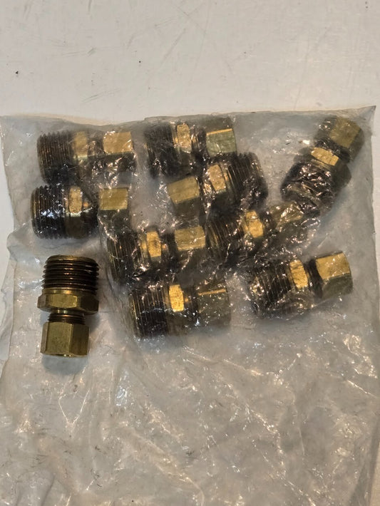 10 Quantity of 3/8" Compression x 1/2" MPT Fittings 00068-0608 (10 Quantity)