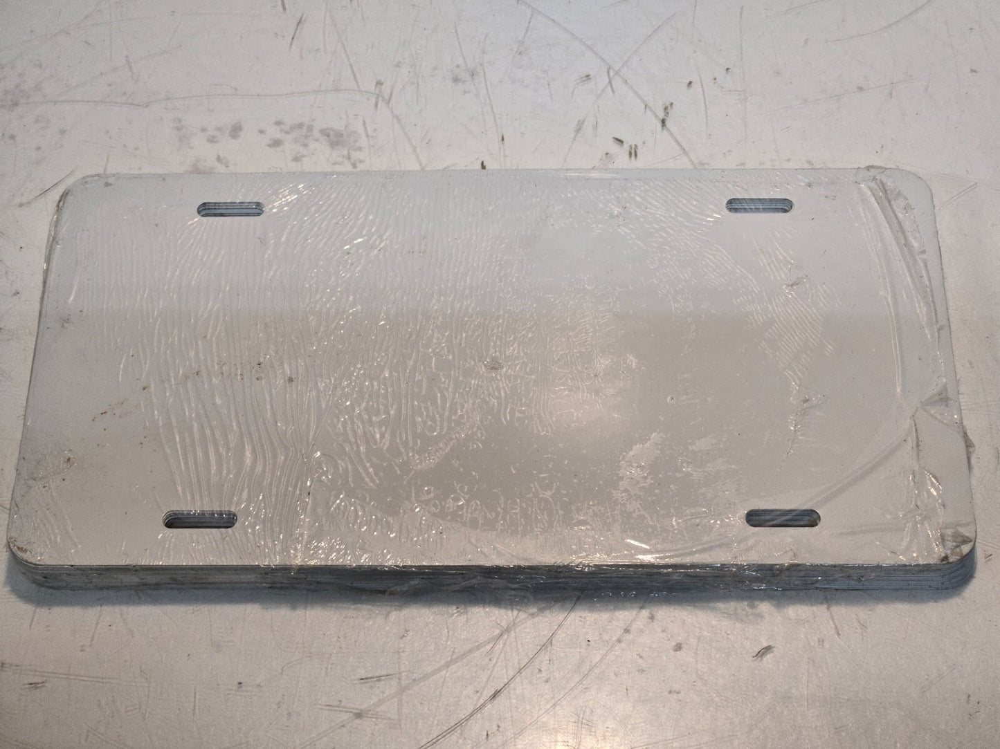 50 Quantity of SS-BLNK612 White License Plate Blanks | 25mil - 6"x12" (50 Qty)