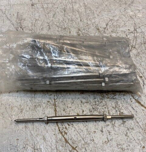 25 Quantity of 8-1/4" Lag & Hand Swage Turnbuckles for Cable Railing (25 Qty)