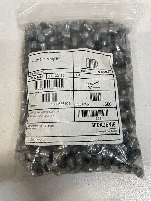 500 Pcs. Koenig Expander 9.0mm MB 850-090 | 300133415