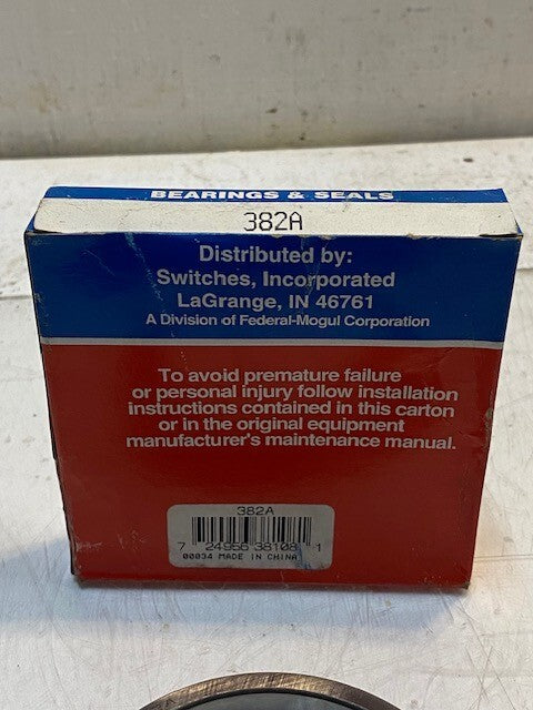 2 Quantity of Federal Mogul Wheel Bearing Races 382A (2 Quantity)