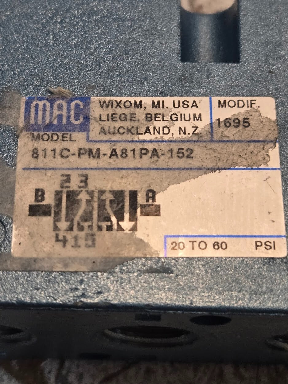 MAC Valves 811C-PM-A81PA-152 Solenoid Valve 20-60 PSI | PME-A81PA