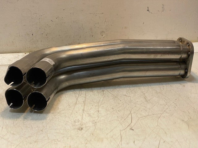 4-Pipe Exhaust Header Muffler CSP808 | 34872 | 18-1/2" Long 38mm Bore 45mm End