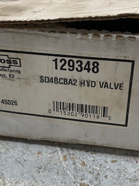 Cross Manufacturing 129348 SD4BCBA2 Hydraulic Valve