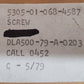 56 Qty. of Special Screws 5305-01-068-4587 | DLA500-79-A-0203 |  C-5/79 (56 Qty)