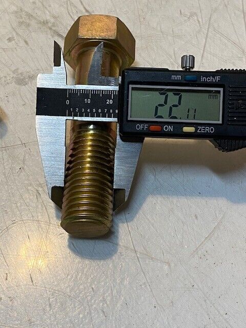 24 Quantity of CS Hex Head Bolts 4-1/4" L 33mm Hex Head 22mm Thread (24 Qty)