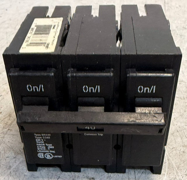 Eaton BR340, Overload Protection 3 Pole *Damaged See Pictures & Untested*
