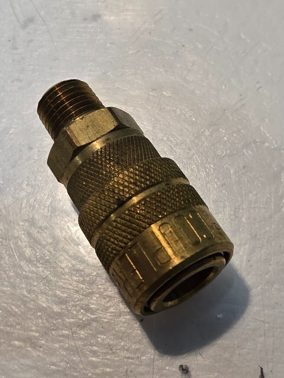9 Quantity of 1/4" Milton Kwik Change M Style Couplings 1/4" MNPT Brass (9 Qty)