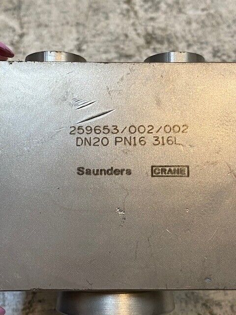 Saunders Valve 259653/002/002 | DN20 PN16 3161