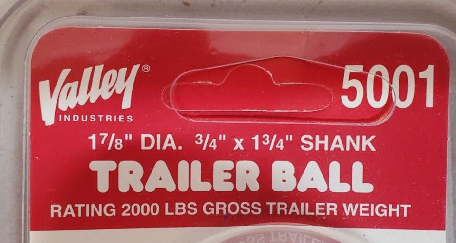 4 Qty. of Valley Trailer Hitch Balls 5001 | 1-7/8"x3/4"x1-3/4" | 2000 Lb (4 Qty)