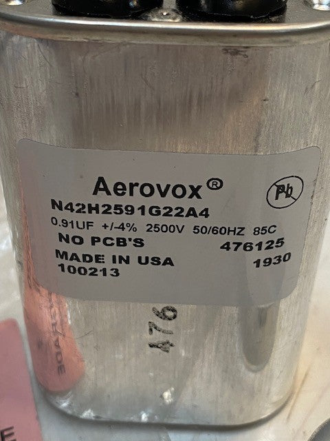 Aerovox Microwave High Voltage Capacitor N42H2511G22A4 | 2500V NGC-3020 NEW