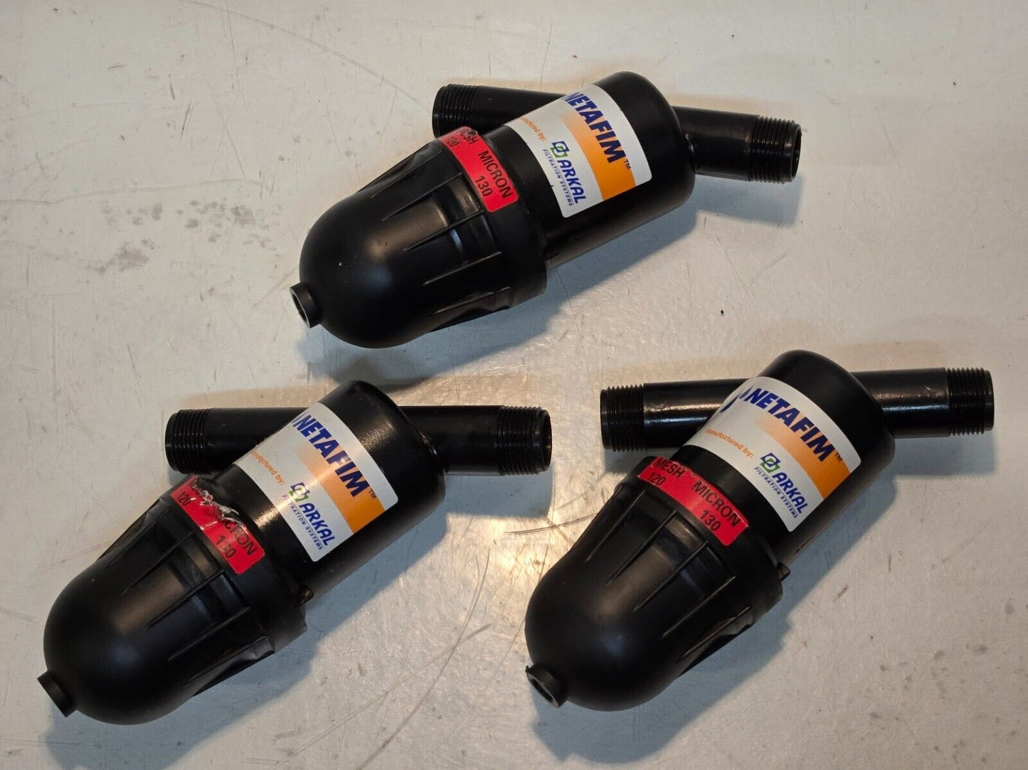 3 Quantity of Netafim 3/4"MPT x 3/4" MPT Filters 120 Mesh 130 Micron (3 Qty)