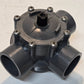 CPVC 3-Way Diverter Valve for 2" Pipe | Missing Handle See Pictures