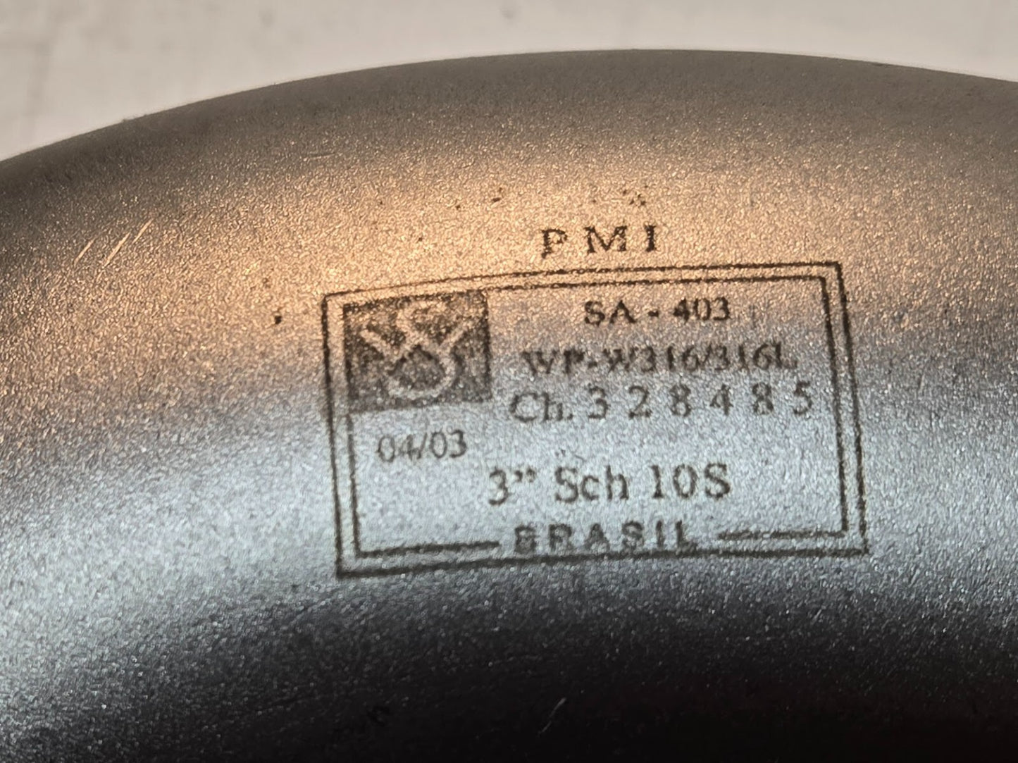 2 Quantity of 90 Degree 3" Sch 10S Pipe Fittings | WP-W316/316L | SA-403 (2 Qty)