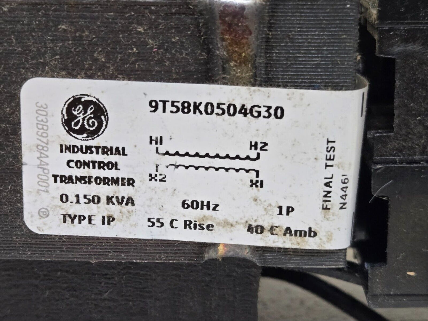 General Electric 9T58K0504G30 Transformer 0.150KVA 60 Hz