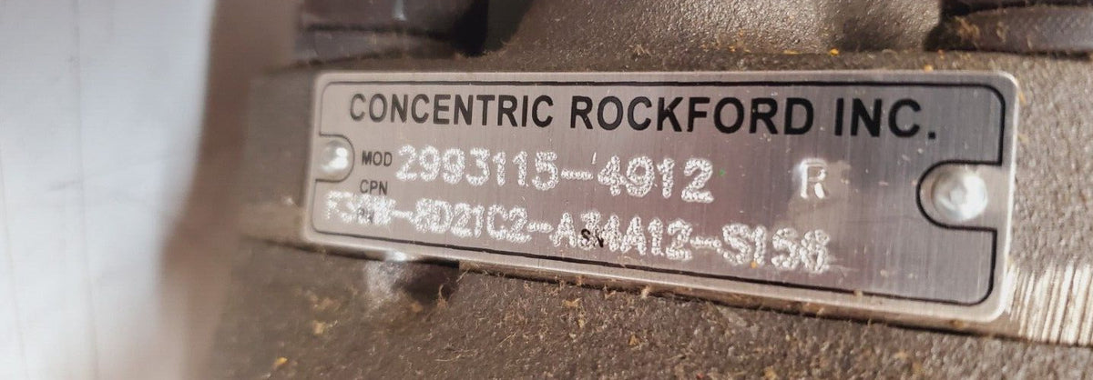 Concentric Rockford Hydraulic Pump 2993115-4912 | F30W-8D21C2-A34A12-S156 DAMAGE