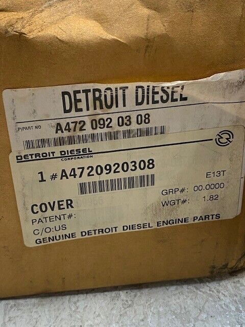 Detroit Diesel A4720920308 Large Fuel Filter Cover