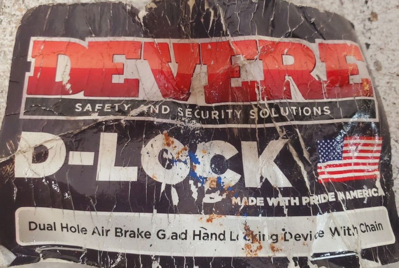 Devere D-Lock Dual Hole Air Brake G.ad Hand Locking Device With Chain DCKLKWC