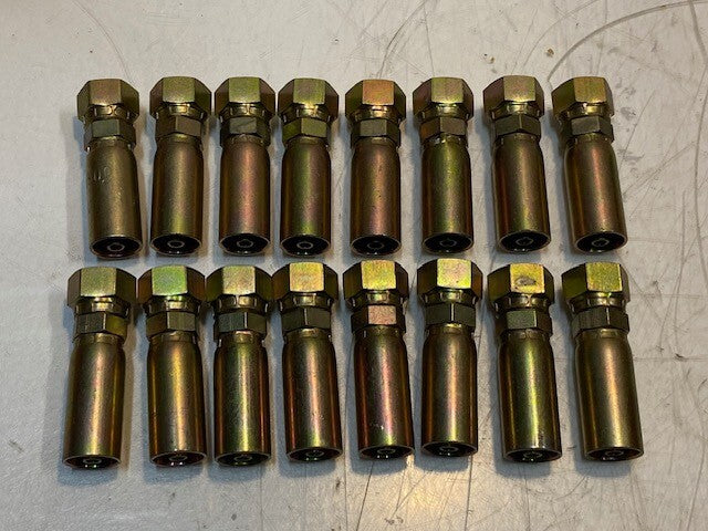 16 Quantity of Hydraulic Female Swivel Crimp Hose Fittings 1103-0500 (16 Qty)