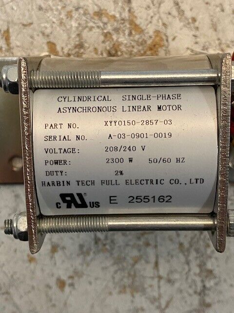 Harbin 255162 Cylindrical Single-Phase Asynchronous Linear Motor XYY0150-2857-03