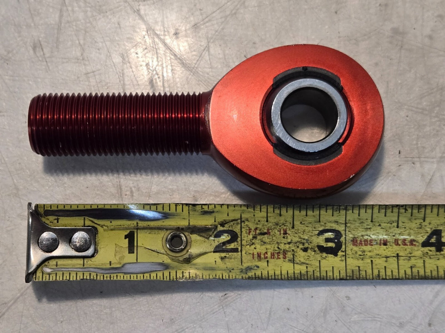 6 Quantity of Red Anodized Aluminum Rod Ends 1/2" Bore 5/8" Thread (6 Qty)