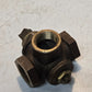 McDonald 150 3-Way Brass Valve 1 in FNPT Ports | Quarter Turn | 1-3/4 in Hex
