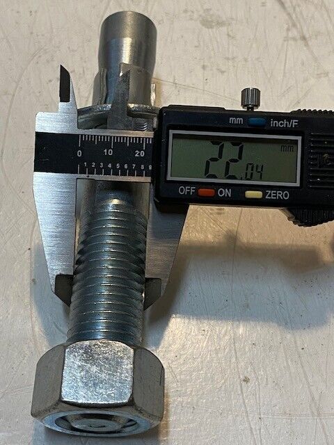 5 Quantity of Steel Anchor Bolts 6" Long 33mm Hex Nut 22mm Thread (6 Quantity)