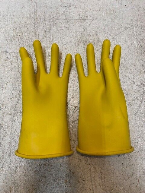 Salisbury Size 9.5 Class 0 Yellow Rubber Insulating Gloves 11" Long