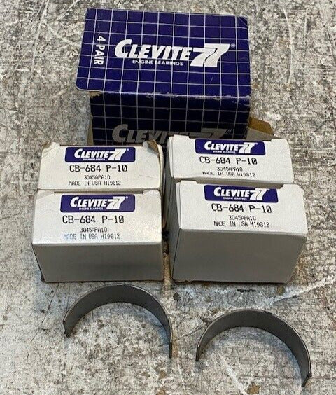 4 Quantity of Clevite 77 CB-684 P-10 Rod Bearings 2 pcs (8 pcs Total)