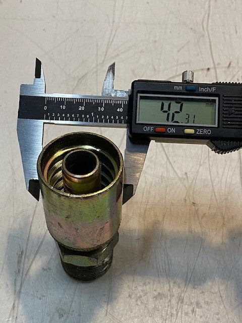 2 Quantity of Hydraulic Male Crimp Hose Fittings 43C12U | 43C12J | 911 (2 Qty)
