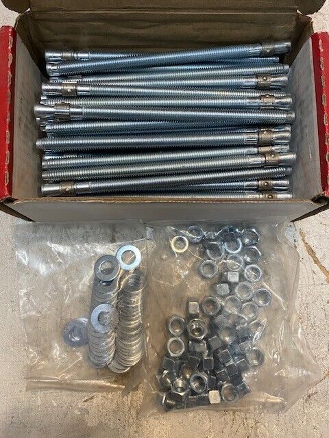 80 Qty of Red Head 06935340 Wedge Anchors 3/8 x 7" Carb Steel WS-3870 (80 Qty)