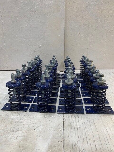 32 Lot of Free Standing Spring Mounts 6.5"x4.5"x2" Blue - (32 Quantity)