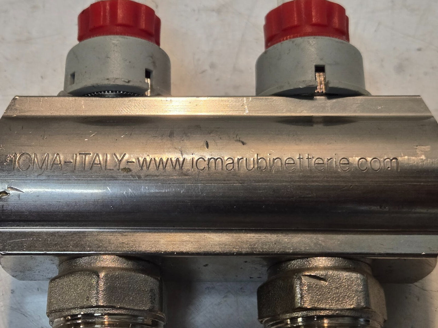 ICMA 2 Circuit Manifold with Flowmeters | ICMA-Italy | 1" Manifold | 3/4" Inlets