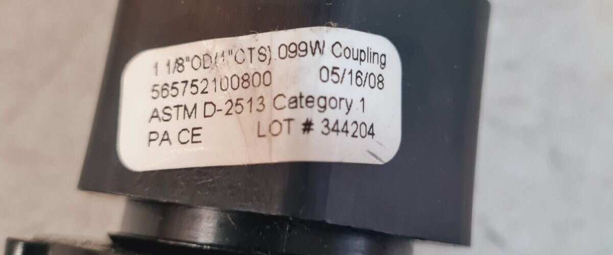 TULSA Compression Gas Coupling ASTM D-2513 | 1-1/8" OD | 565752100800