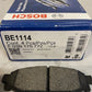 BOSCH BE1114 Ceramic Disk Brake Pad Set of 4