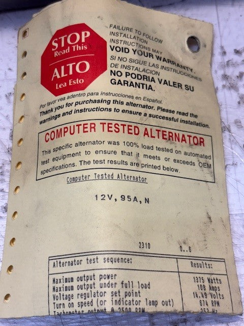 Remanufactured Motorcraft Palladium Alternator | P7753-10-7G | F4ZU-10316-AC