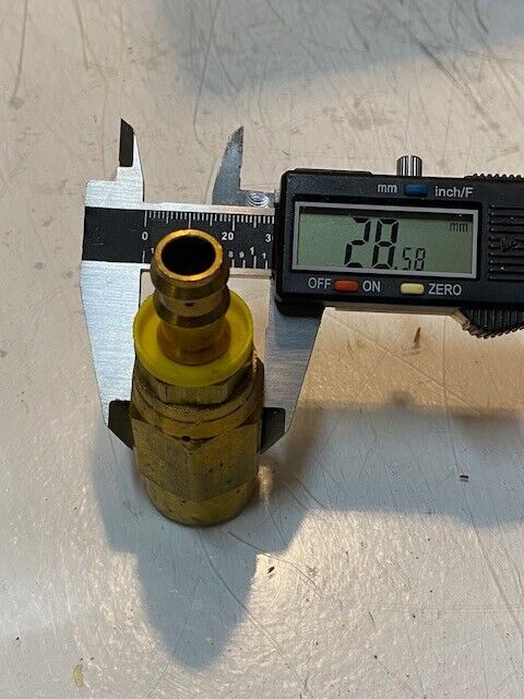 9 Quantity of Water Jumper Hex Swivel Fittings 3-1/8" L 10mm ID Nose 29mm OD