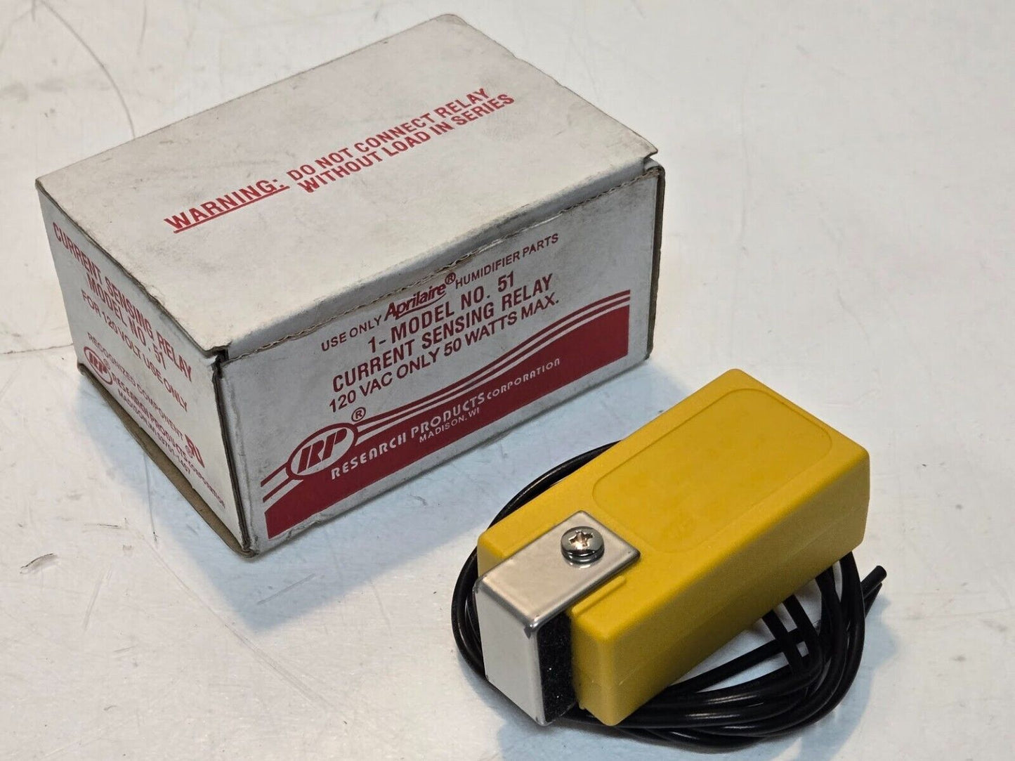 Aprilaire Model No. 51 Current Sensing Relay 120VAC 50 W 686720000515