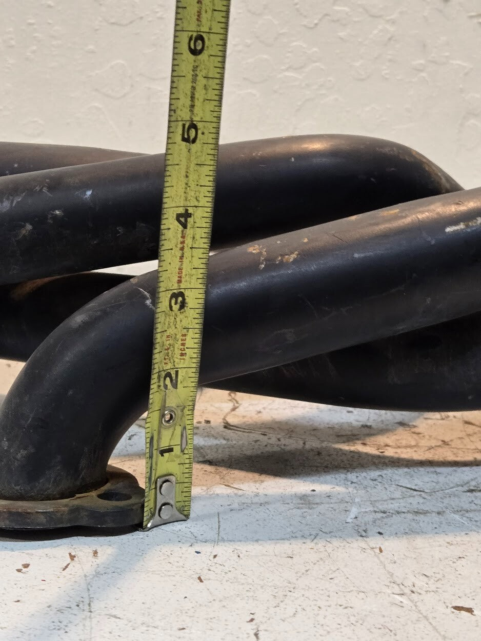 Exhaust Header 3" Outlet 4 Cylinders Long Tube 36" Overall Length 17.25" Height