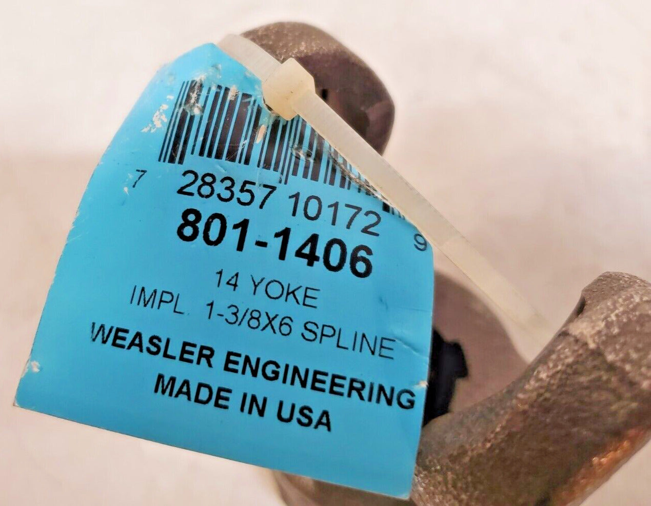 Weasler Engineering Spline Bore Implement Yoke 1-3/8" x 6 Spline 801-1406