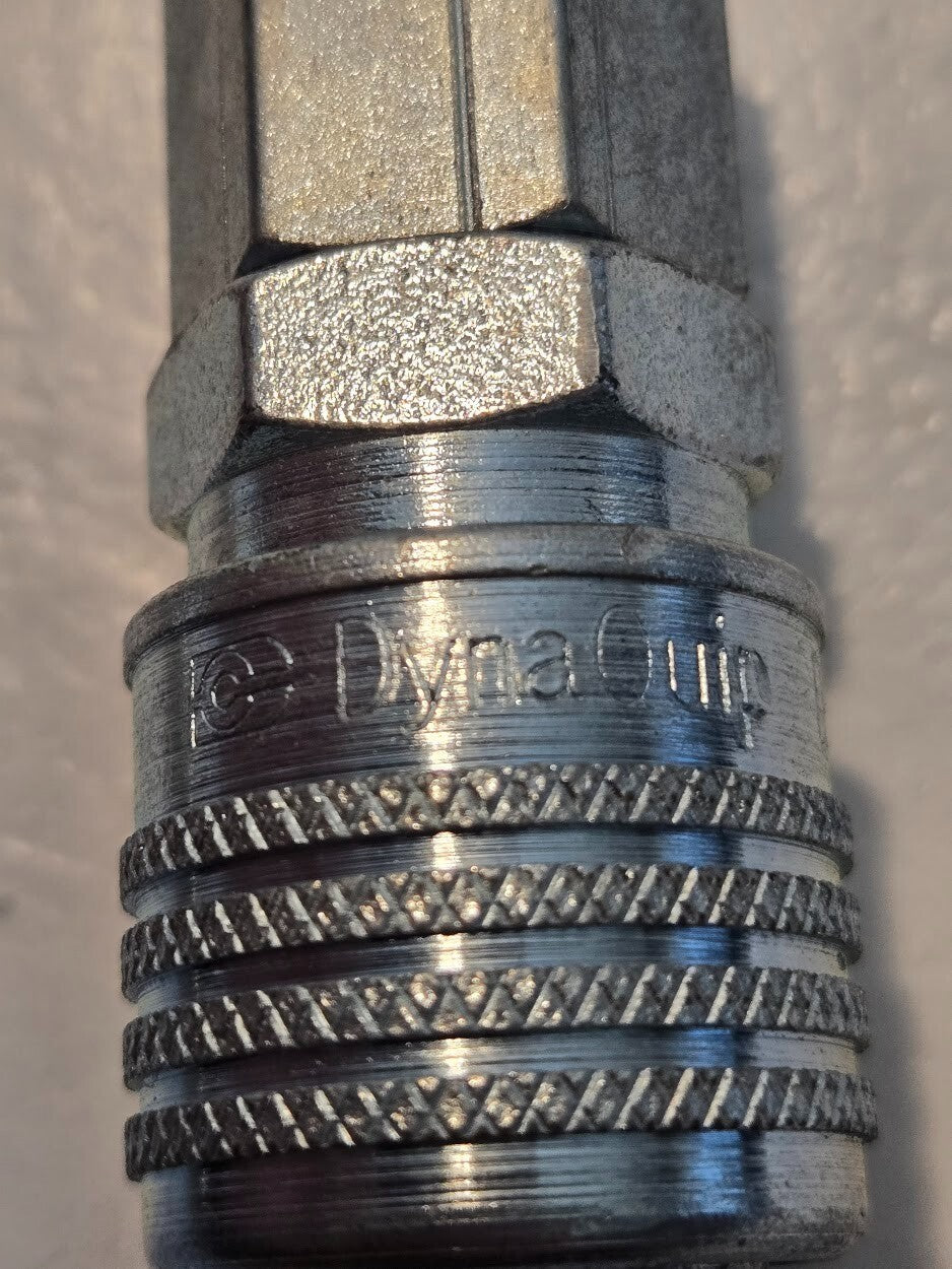 10 Quantity of Dynaquip D3 1/4" Pnuematic Quick Connect Couplings (10 Quantity)