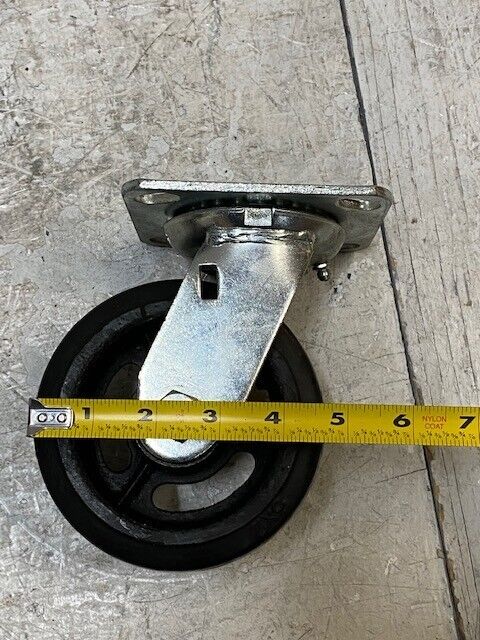 2 Qty of 5"x2" Swivel Casters Polyolefin 4-1/2"x4" Mount (2 Quantity)