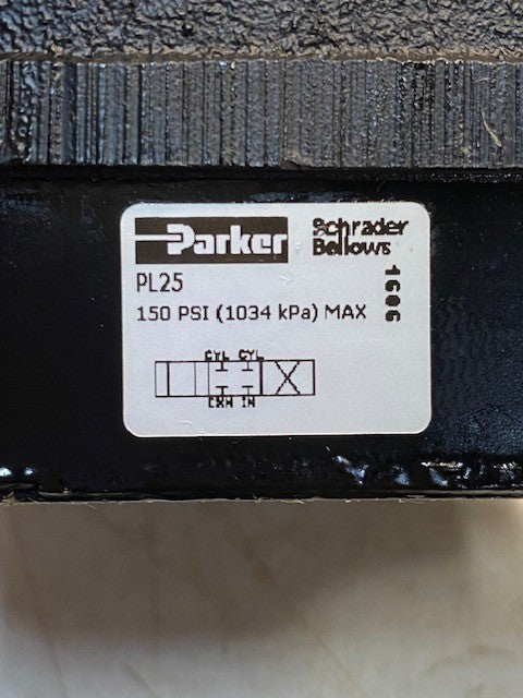Parker Schrader Bellows PL25 PL Series Inline Air Control Valve 150 PSI