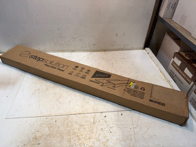 Step Solution Palenque Park Vinyl Stair Tread Lakeside Hill Oak 46" Long 2 Pack