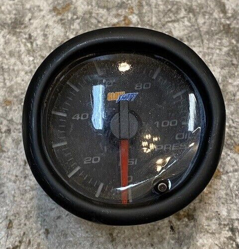 Glowshift Oil Pressure Gauge 100 Psi 2-1/4" x 2"