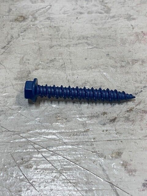 100pcs of PowerPro Conrete Anchors 1/4"x1-3/4" Blue Hex Head (100 Quantity)