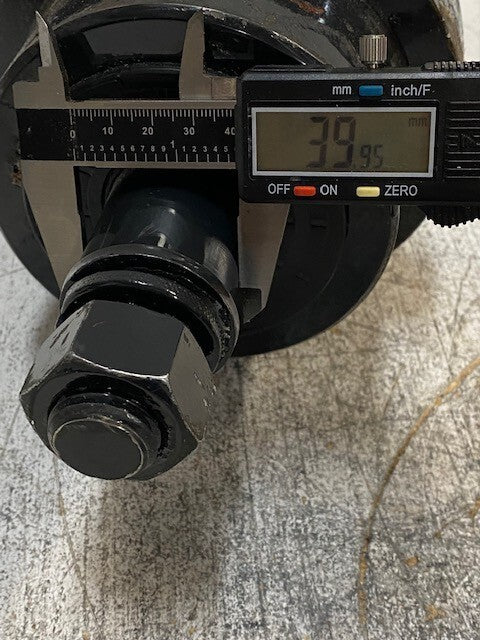 Track Bottom Roller 12-1/4" Length 3-1/4" Shaft 23mm Thread OD 40mm Shaft OD