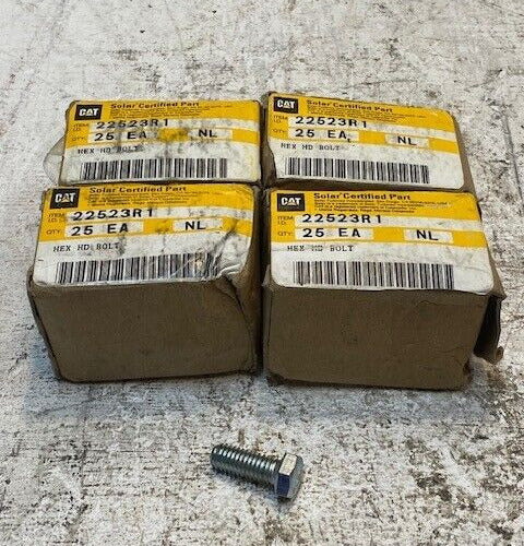 4 Quantity of Caterpillar CAT 22523R1 Hex HD Bolts Pack of 25 (100 Pcs Total)